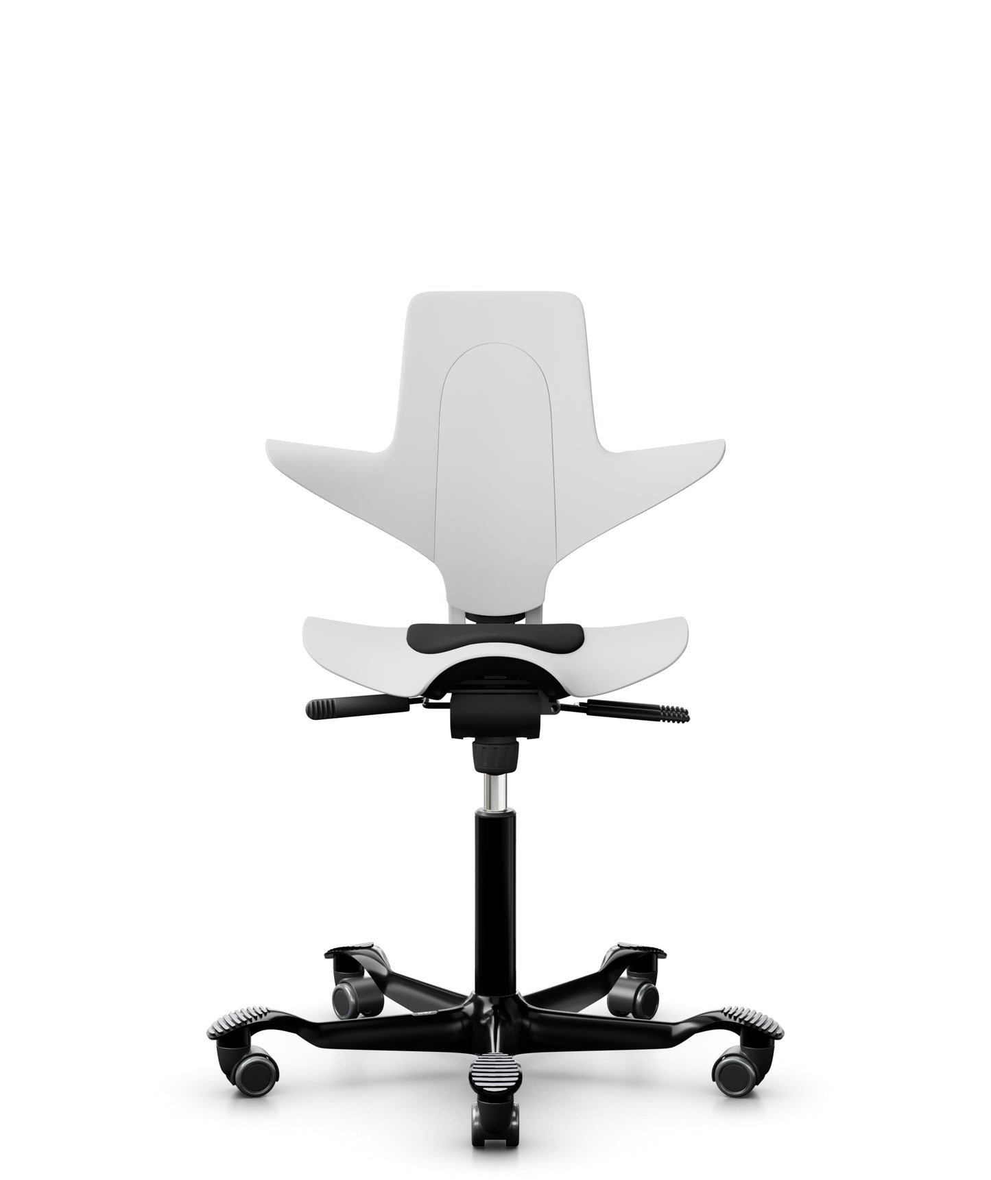 HAG Capisco Puls 8010 EXR009 schwarz - Kunststoff weiß, schwarzes Gestell