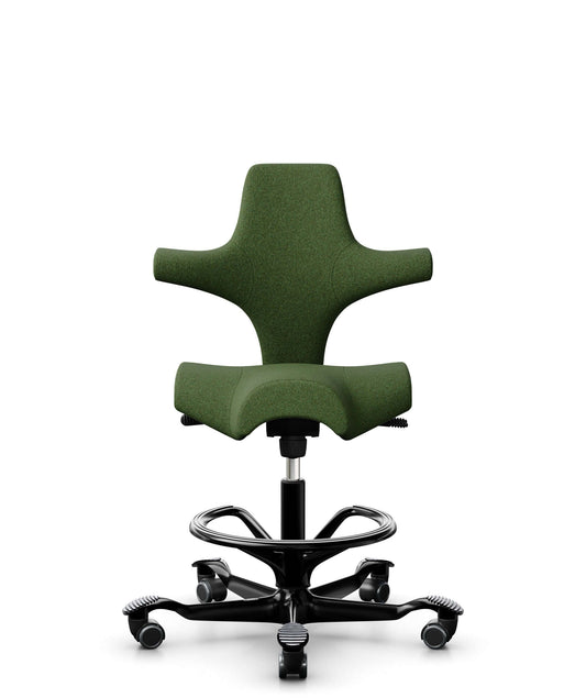 Bürostuhl HAG Capisco 8106 Capture 6501, schwarzes Fußkreuz, mit Fußring