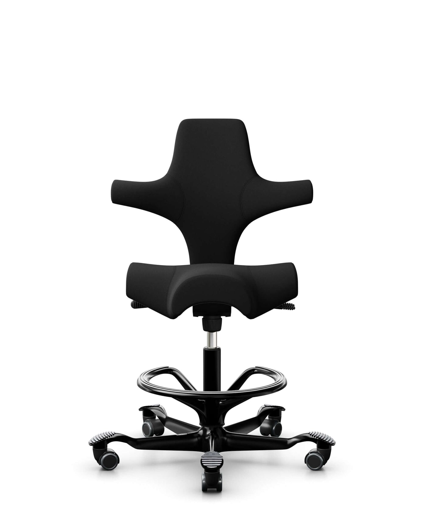 Bürostuhl *AKTION* HAG Capisco 8106 Xtreme Plus schwarz 009, schwarzes Fußkreuz, mit Fußring