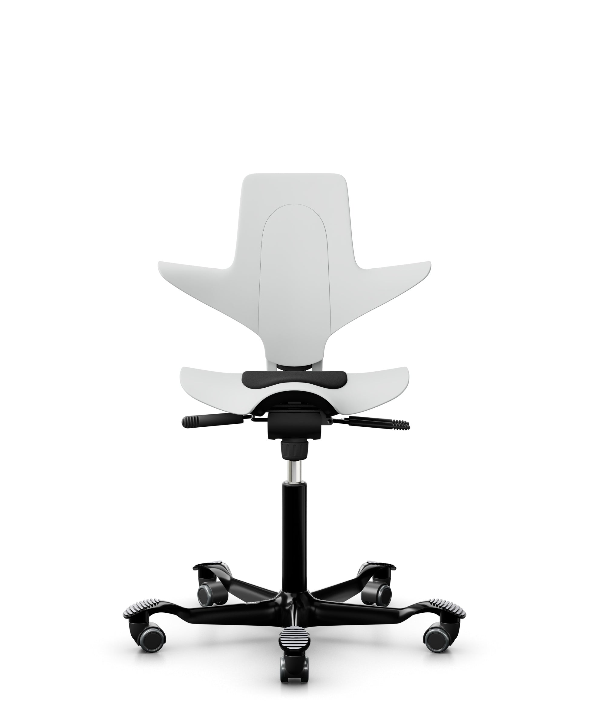 HAG Capisco Puls 8010 EXR009 schwarz - Kunststoff weiß, schwarzes Gestell