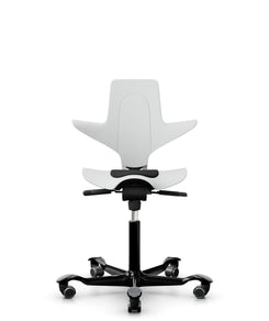 HAG Capisco Puls 8010 EXR009 schwarz - Kunststoff weiß, schwarzes Gestell