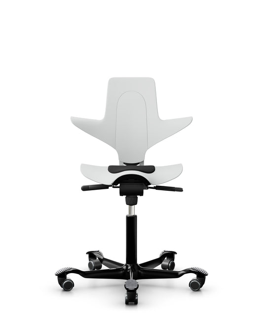 HAG Capisco Puls 8010 EXR009 schwarz - Kunststoff weiß, schwarzes Gestell