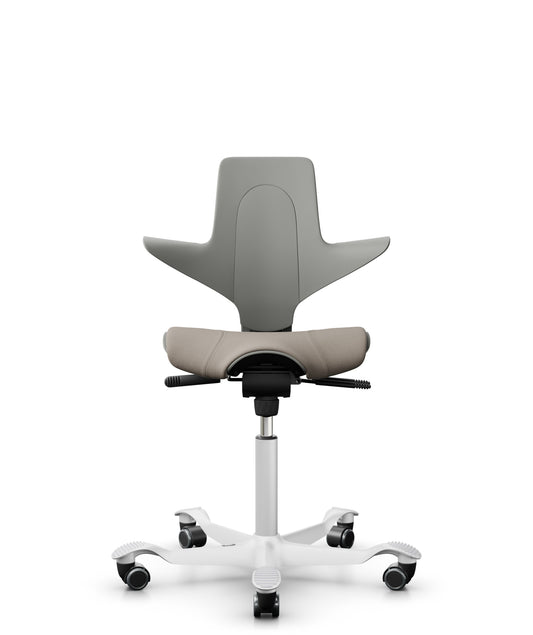 HÅG Capisco Puls 8020 Select SC60129 mit Kunststoffschale Clay, Gestell weiß
