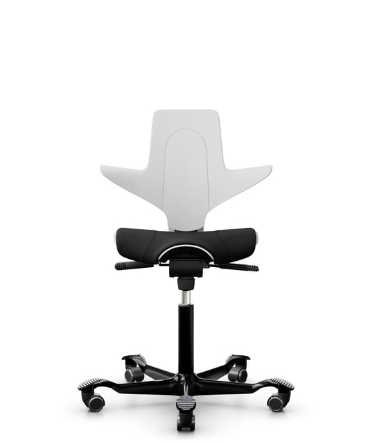 HAG Capisco Puls 8020 EXR schwarz - Kunststoff weiß, schwarzes Gestell