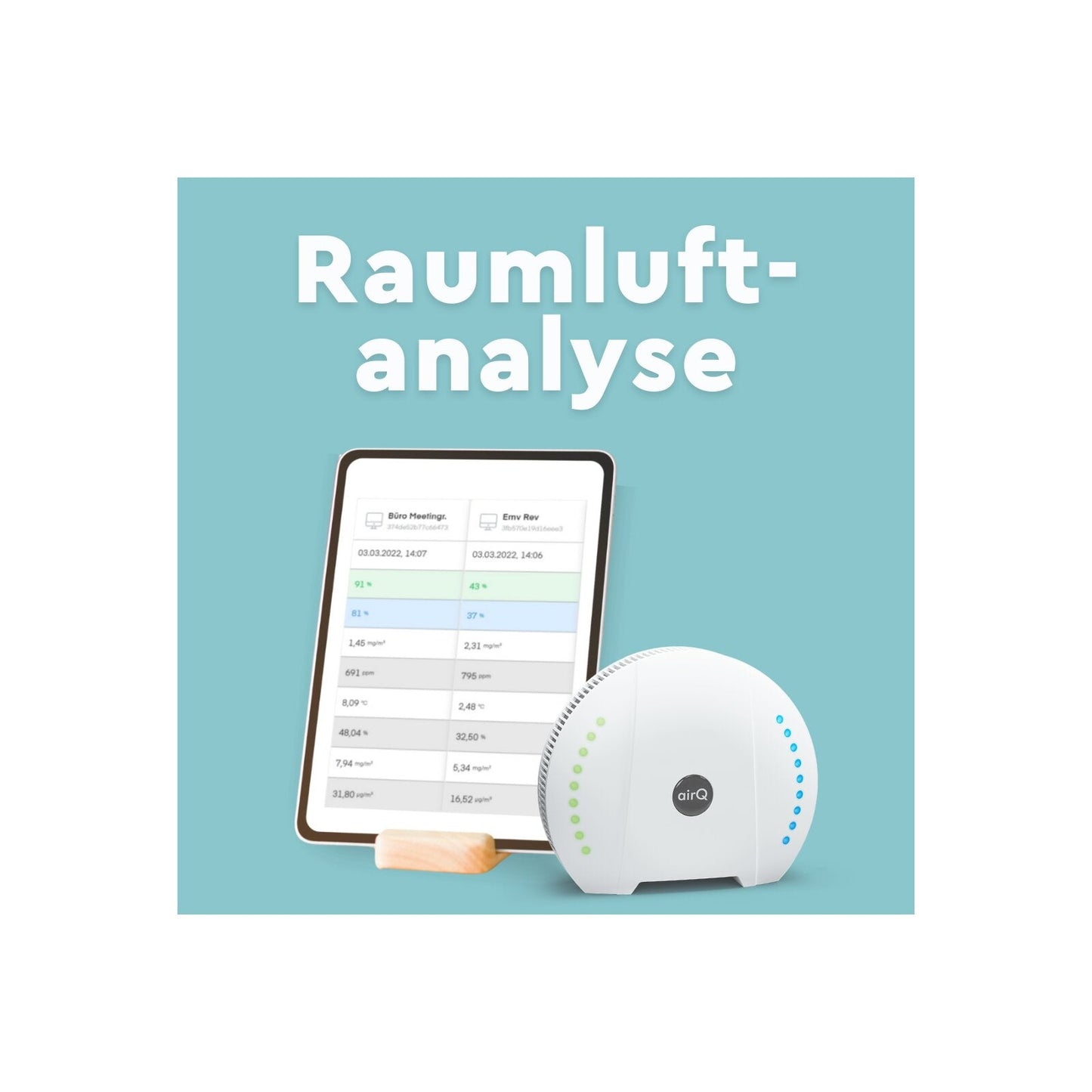 Raumluft-Analyse mit individueller Auswertung
